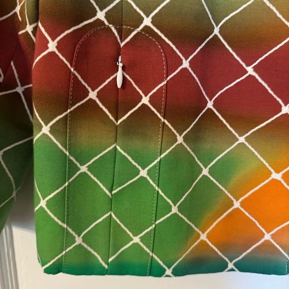 Akris Punto Multicolor Jacket with Lattice Design-Size 8 - Picture 5 of 16